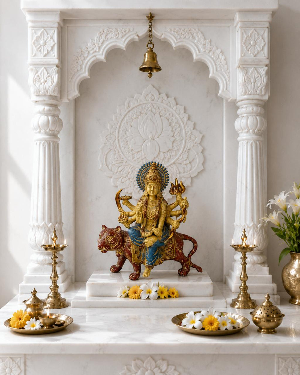 The Eternal Shakti | Coloured Brass Sculpture