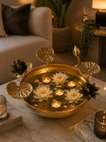 Heritage Lotus Pond Sculptural Centerpiece Bowl