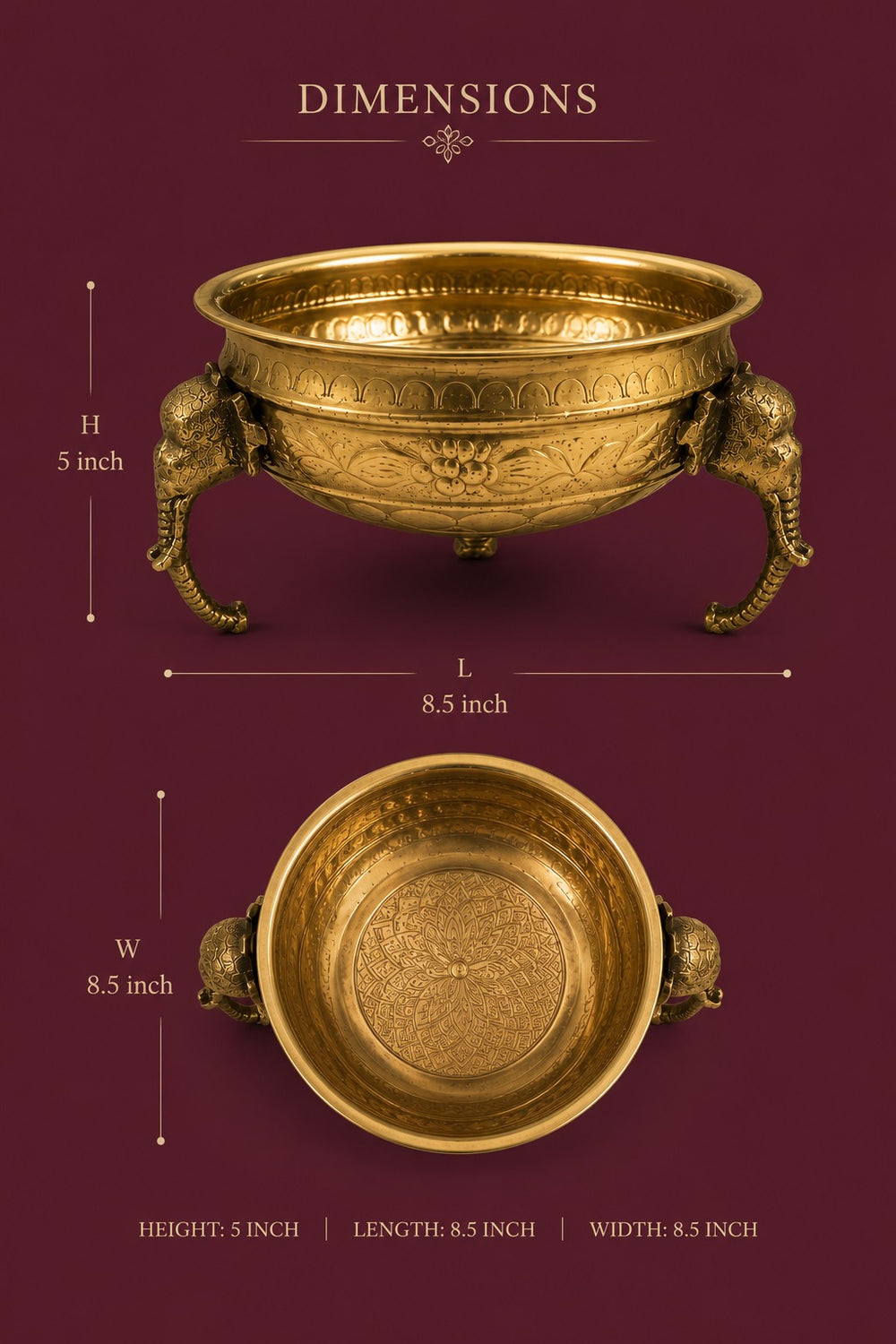 Gajraj Heritage Brass Urli
