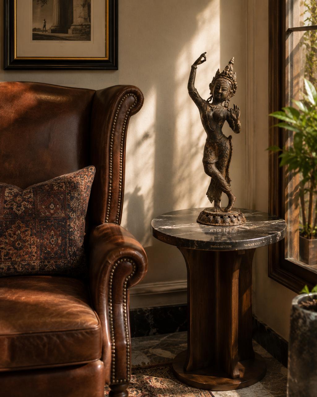 Vintage Apsara Sculpture – Celestial Dancer in 18-inches