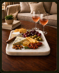 White Multipurpose Marble Tray for Hosting and Many Other Functions