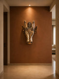 Nandi Wall Sculpture – Antique Gold Brass Finish