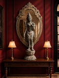 Balinese Bronze Shakti Sculpture in Bronze | 43-Inch Antique Finish Goddess Statue