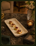White Multipurpose Marble Tray for Hosting and Many Other Functions