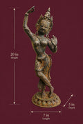 Vintage Apsara Sculpture – Celestial Dancer in 20 inches
