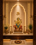 Sacred Om Wall Sculpture in Brass