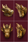 Nandi Wall Sculpture – Antique Gold Brass Finish