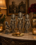 Ram Darbar in Antique Silver Finish | Heirloom Devotional Sculpture Set
