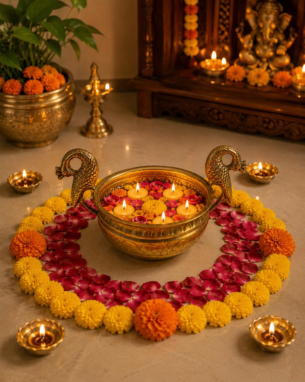 Mayur Heritage Brass Urli