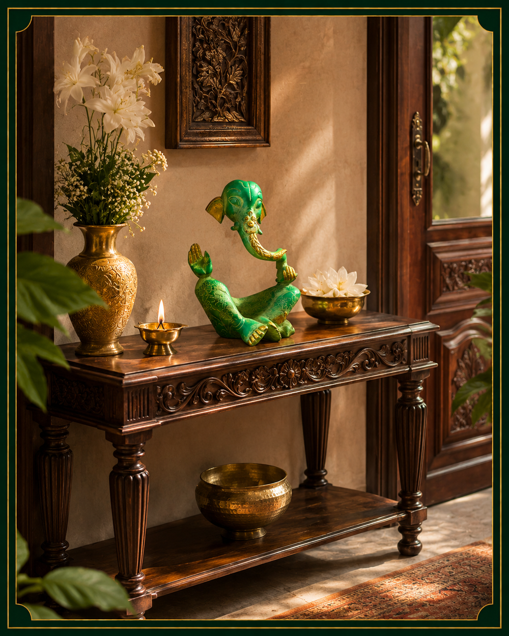 Ganesha in Green Patina