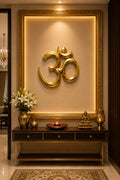 Sacred Om Wall Sculpture in Brass