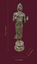Balinese Bronze Buddha Statue – 47” | Antique Finish
