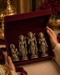 Ram Darbar in Antique Silver Finish | Heirloom Devotional Sculpture Set