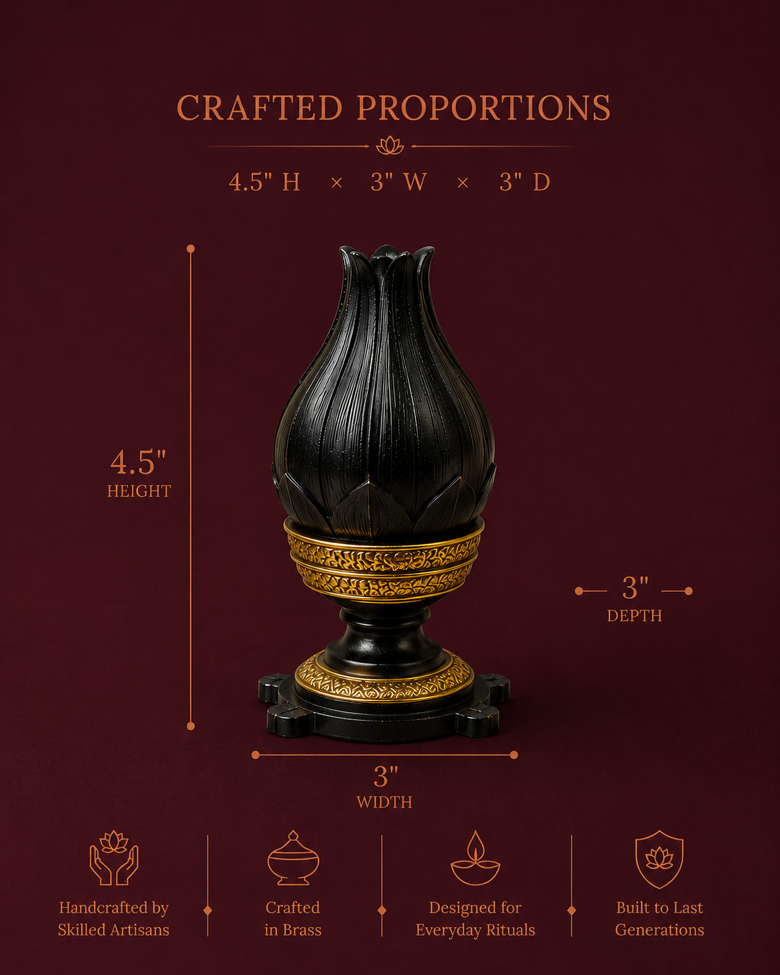 Lotus Brass Diya I Where Rituals Bloom