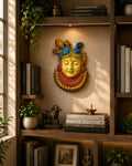 Shrinathji | Krishna - The Divine Presence in hand-coloured Brass