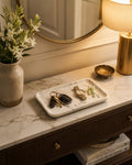 White Multipurpose Marble Tray for Hosting and Many Other Functions