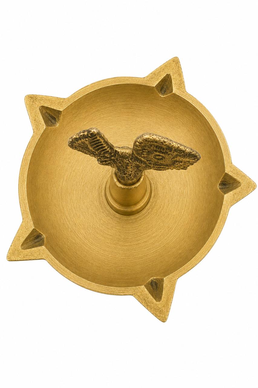 Panchmukhi Brass Peacock Diya | Handcrafted in Brass for Home Temple & Décor