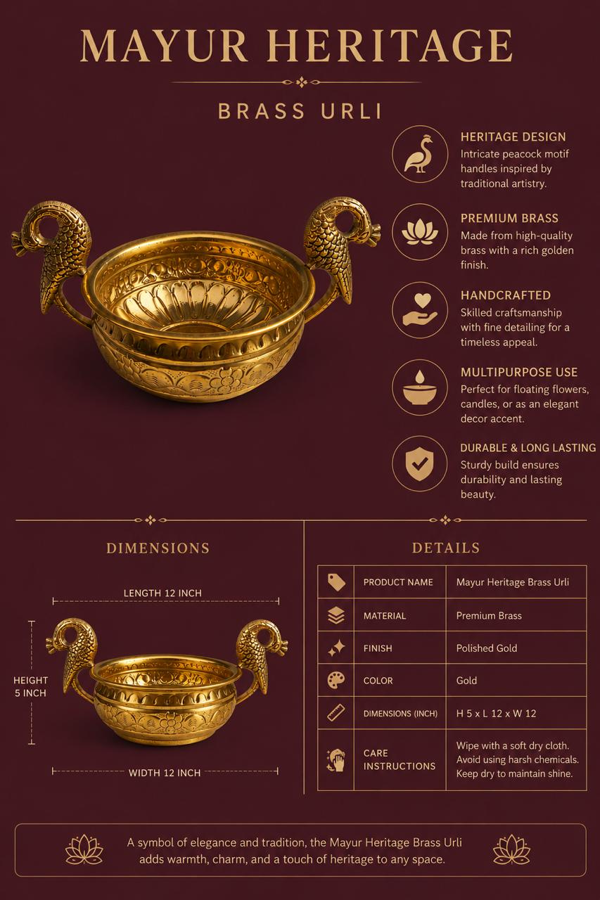 Mayur Heritage Brass Urli