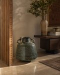 Verdigris Etched Brass Heritage Vessel - That Carries Civilizations
