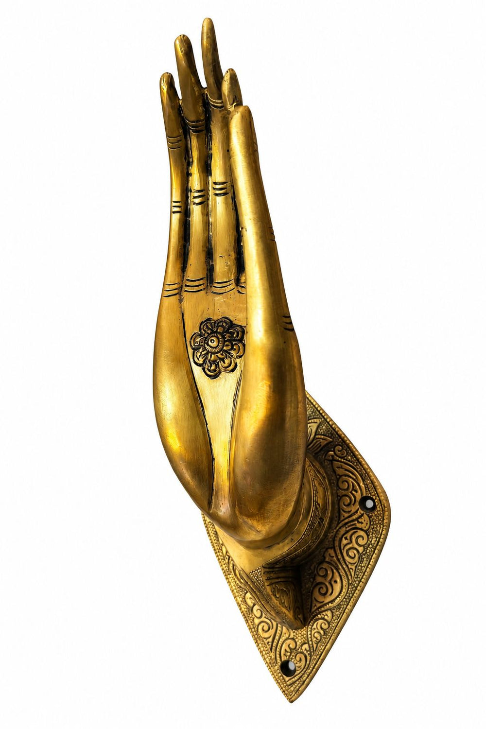 Mudra Brass Hand Sculptures - Set of 2