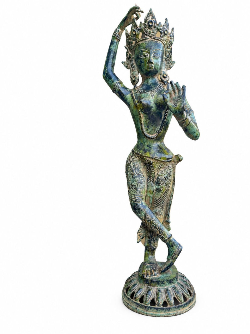 Apsara in Blue-Green Patina (24 inches)