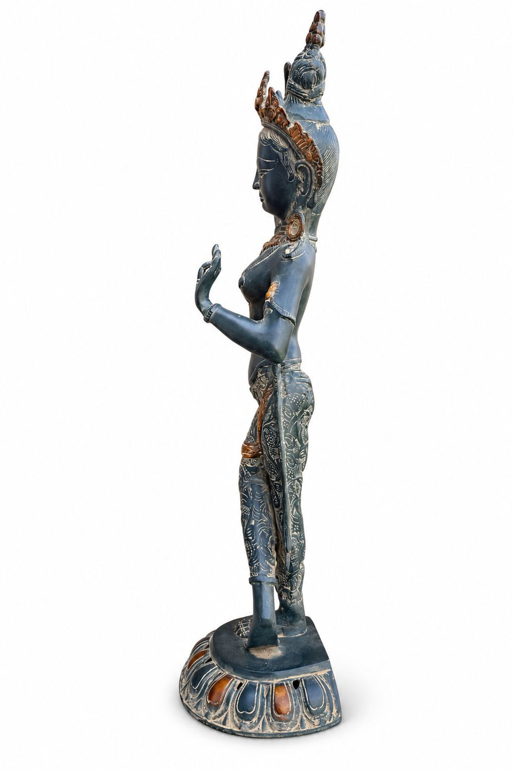 Apsara in Blue-Grey Patina (20 inches)