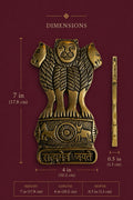 The Ashoka Emblem | Handcrafted Brass Sculpture (Unframed)