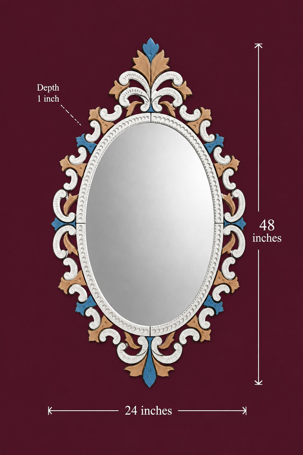 The Avignon Venetian Mirror | Venetian Grandeur, Handcrafted in India