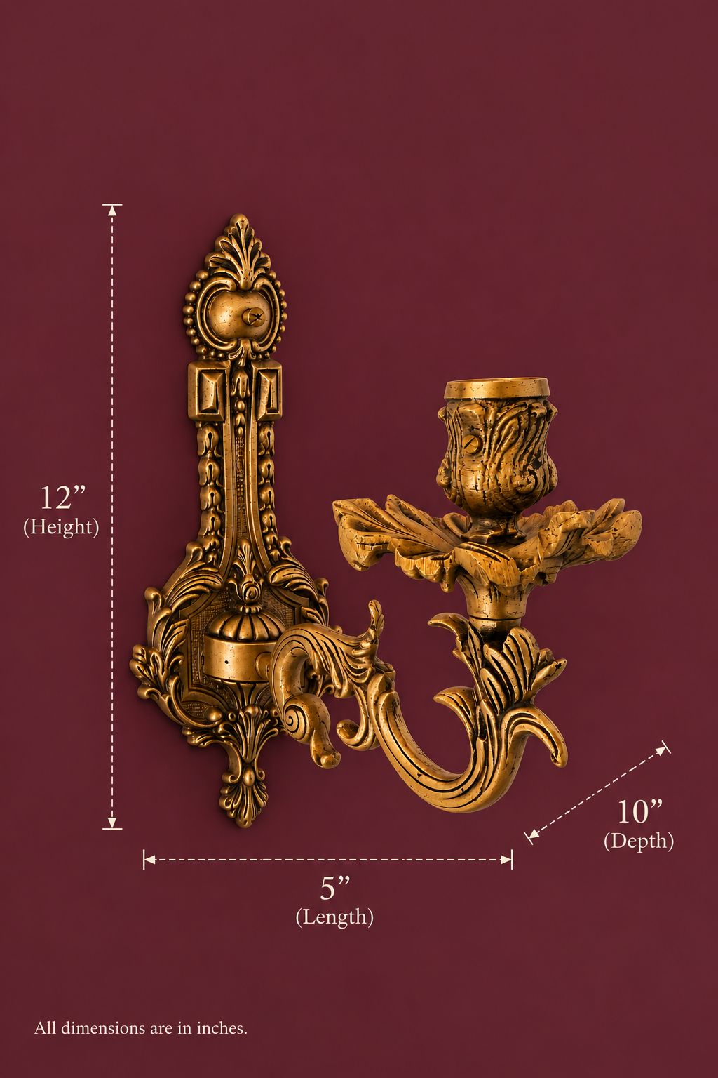 Single Brass Sconce - Ek Jyot