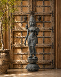 Balinese Bronze Shakti Sculpture in Bronze | 43-Inch Antique Finish Goddess Statue