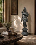Balinese Bronze Shakti Sculpture in Bronze | 43-Inch Antique Finish Goddess Statue