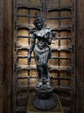 Balinese Bronze Shakti Sculpture in Bronze | 43-Inch Antique Finish Goddess Statue