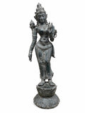 Balinese Bronze Shakti Sculpture in Bronze | 43-Inch Antique Finish Goddess Statue