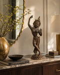 Vintage Apsara Sculpture – Celestial Dancer in 18-inches