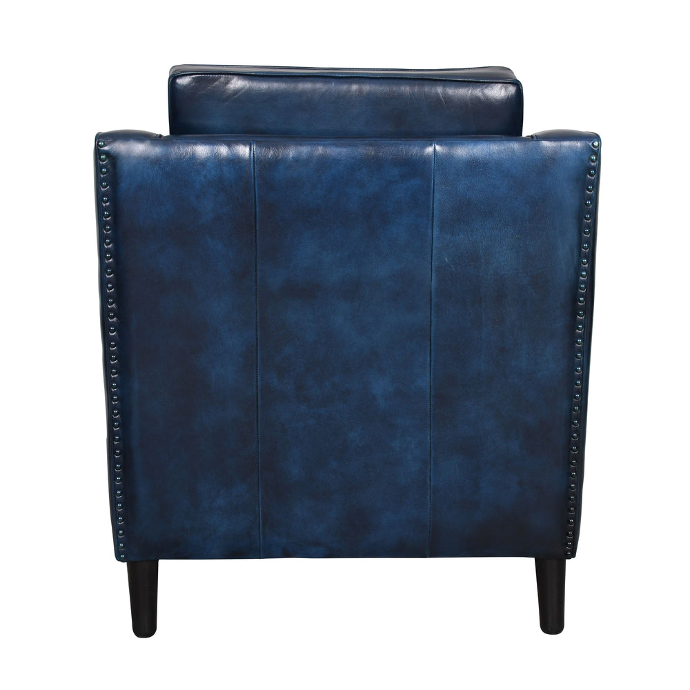 Fjord Lounge Genuine Leather Mid-Century Single Seater Sofa