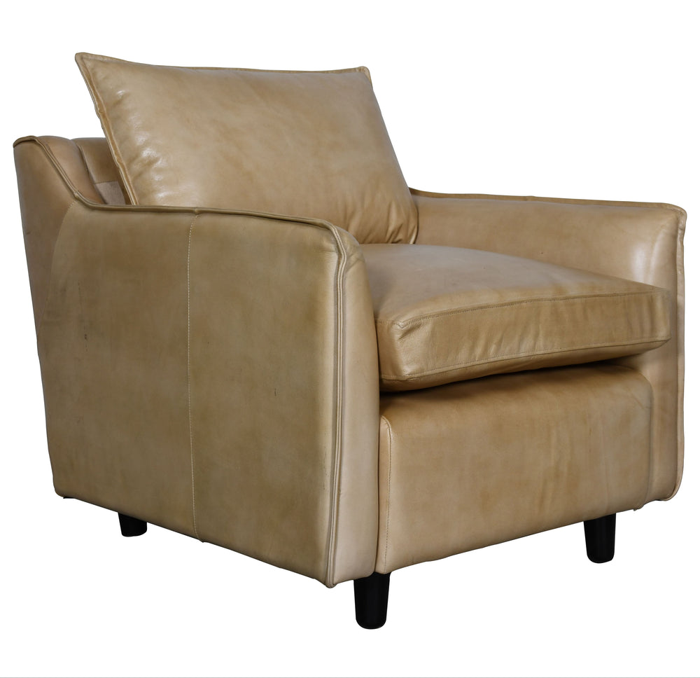 Dune Lounge Genuine Leather Mid-Century Single Seater Sofa