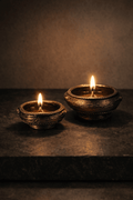 Dhokra Brass Diyas - Pair