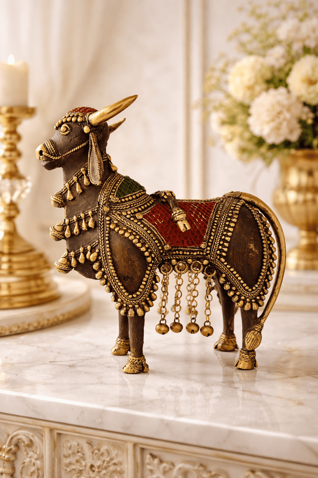Dhokra Brass Royal Bull in Ornaments
