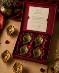 Heirloom Carved Brass Shankh Diya Set | Arrives in Gift Box
