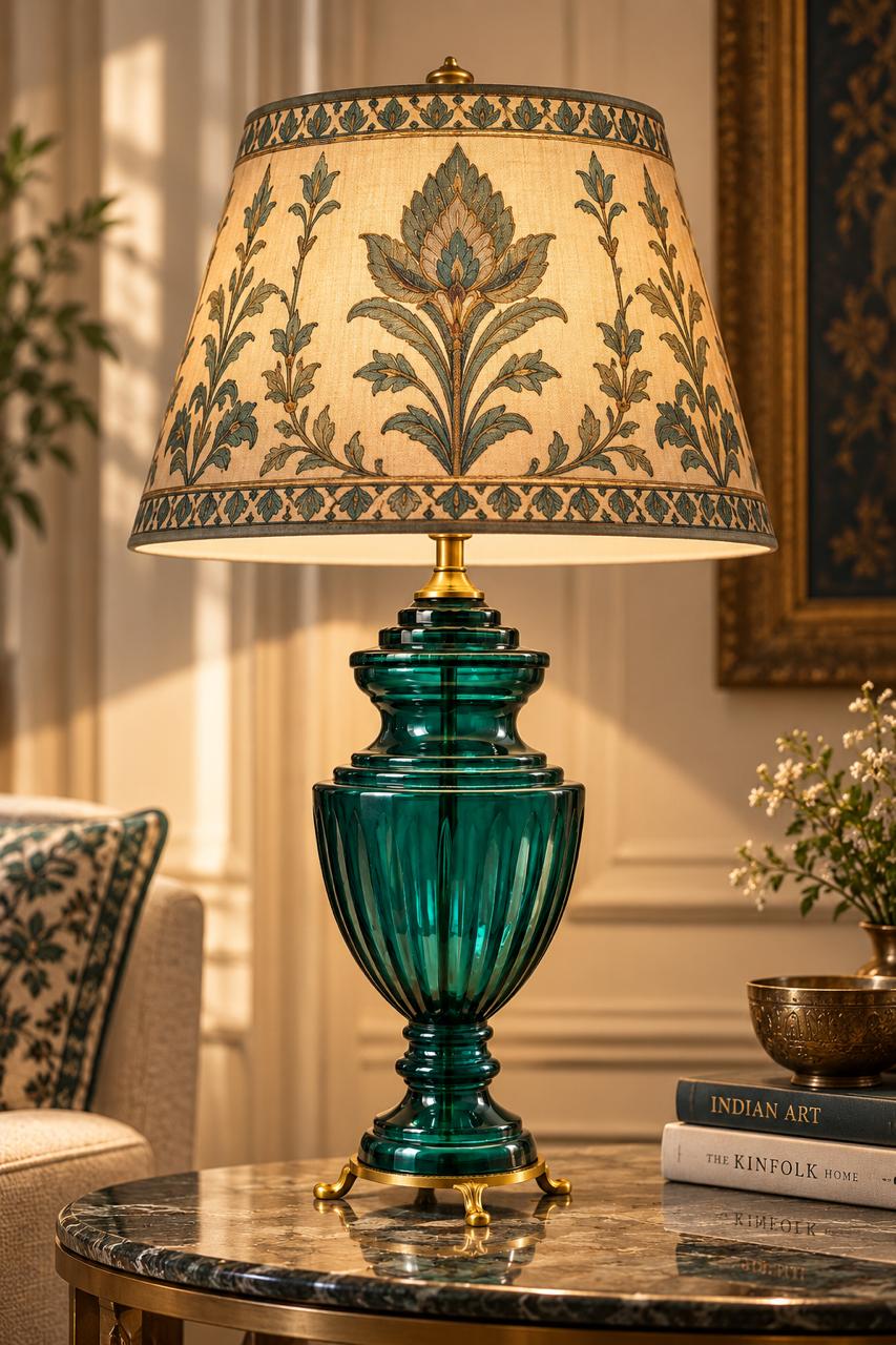 The Emerald Heirloom Brass Table Lamp (Arrives without Lamp Shade)