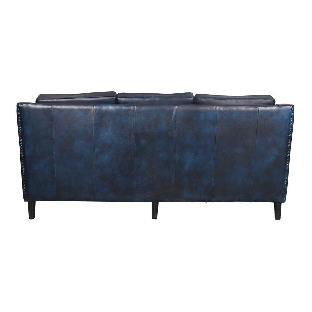 Fjord Lounge Genuine Leather Mid-Century Three Seater Sofa