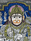 Sundar Kand - Hanuman Ji in Pattachitra Painting by a National Awardee (Canvas Print - Unframed)