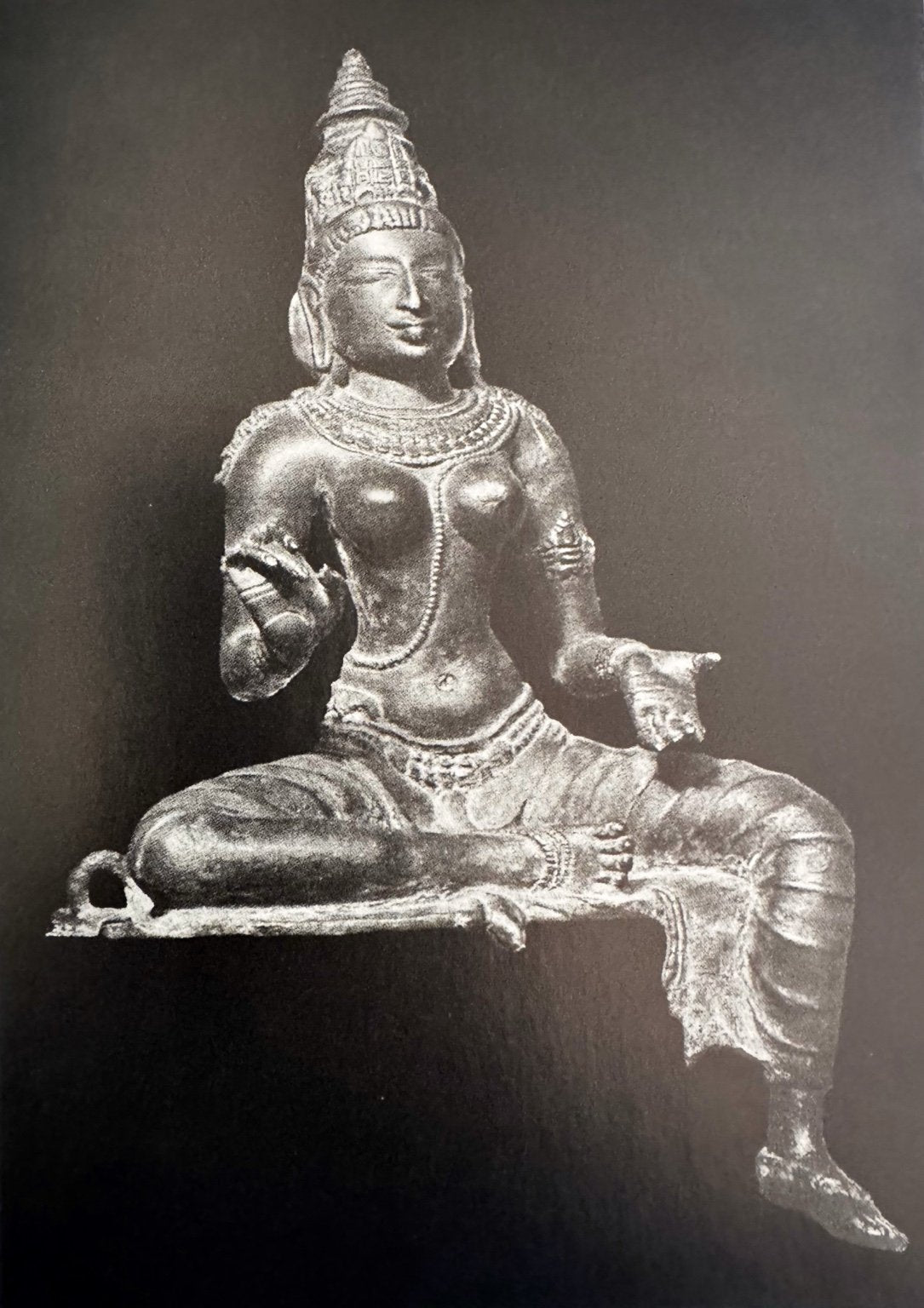Chola Parvati in 20 inch in Lalitasana –(Inspired by Early Chola bronzes of Parvati, circa 1000 A.D.)