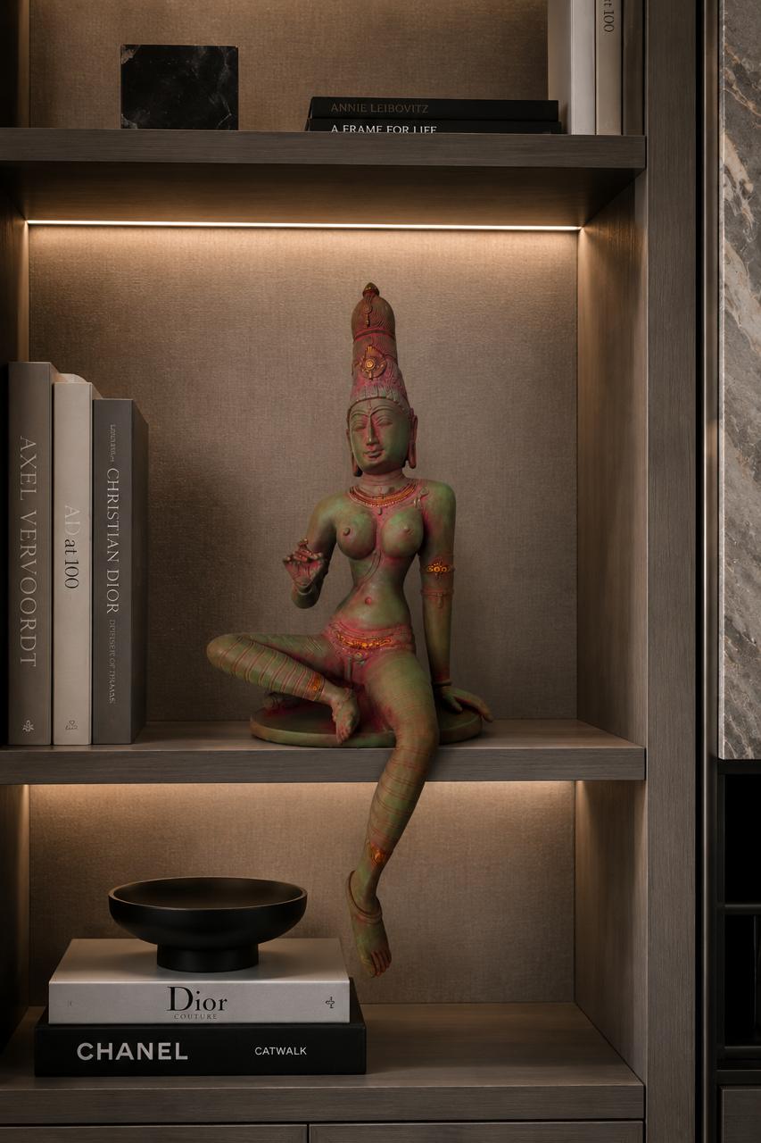 Chola Parvati in 20 inch in Lalitasana –(Inspired by Early Chola bronzes of Parvati, circa 1000 A.D.)