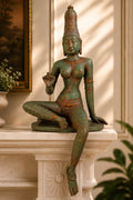 Chola Parvati in 20 inch in Lalitasana –(Inspired by Early Chola bronzes of Parvati, circa 1000 A.D.)