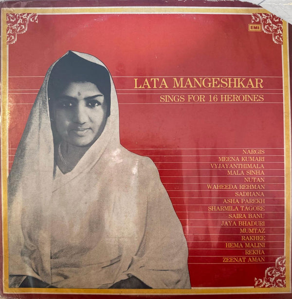 Lata Mangeshkar Sings for 16 Heroines LP Record