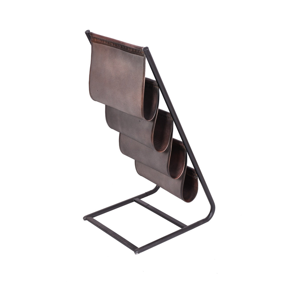 Linea Genuine Leather Iron Magazine Holder