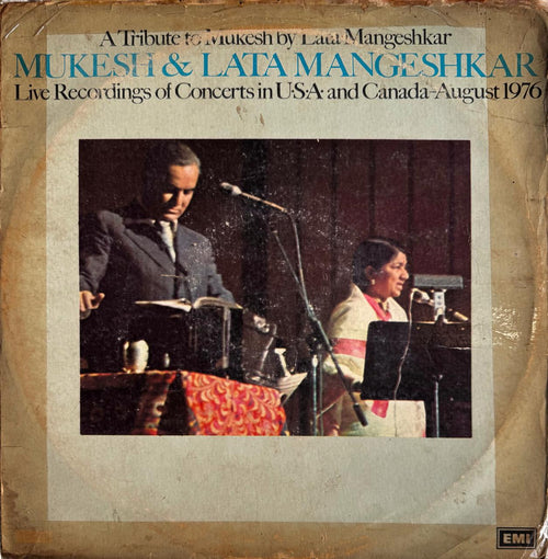 A Tribute to Mukesh by Lata Double LP Vinyl Record (Pre-Loved VG)