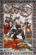 Radha Krishna on the Swing Pattachitra Painting – by a National Awardee (Unframed)