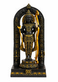 Ram Lalla Idol for Home Temple | Premium Lord Rama Statue in Brass in Black & Gold Finish
